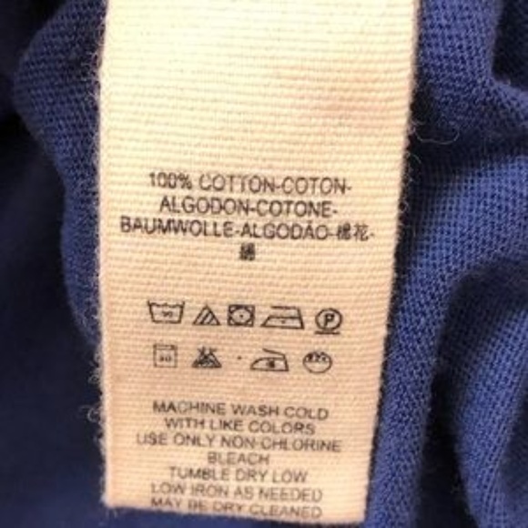 Free People Cropped Tee in Blue size L - Picture 5 of 6